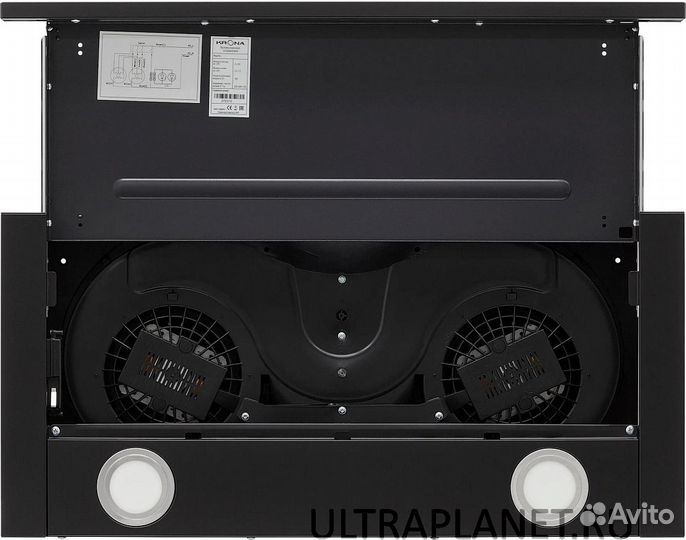Встраиваемая вытяжка Krona Kamilla T 600 black/2 мотора Новая
