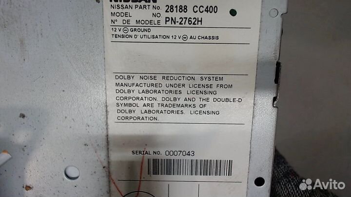 Магнитола Nissan Murano, 2007