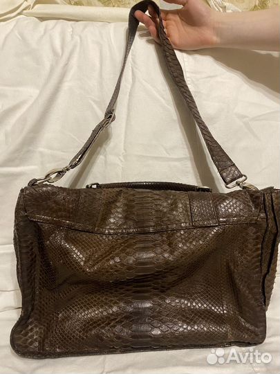 Сумка из натуральной кожи питона