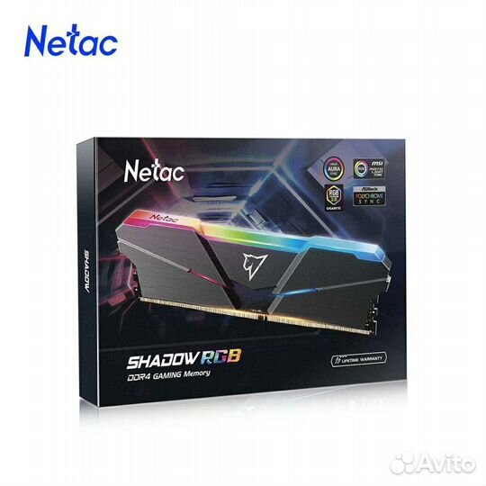 Ddr4 16гб Netac shadow rgb 3600 mhz