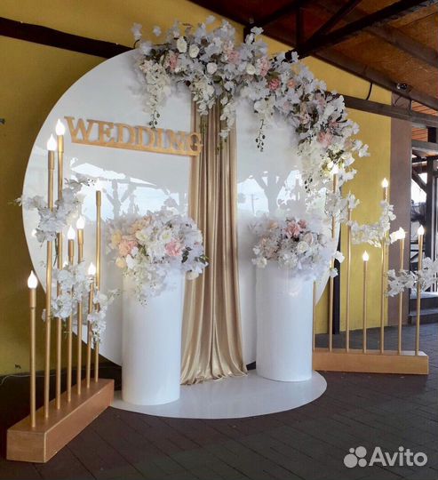 Оформление свадеб, выездная регистрация, фотозона