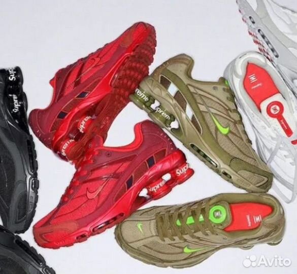 Кроссовки Nike Shox Ride 2 x Supreme красные