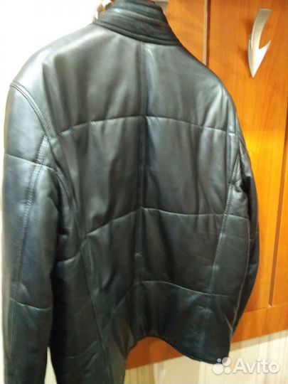 Кожаная куртка мужская 50 черная