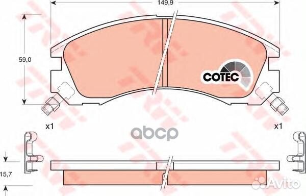 Колодки тормозные дисковые перед GDB3200 GD
