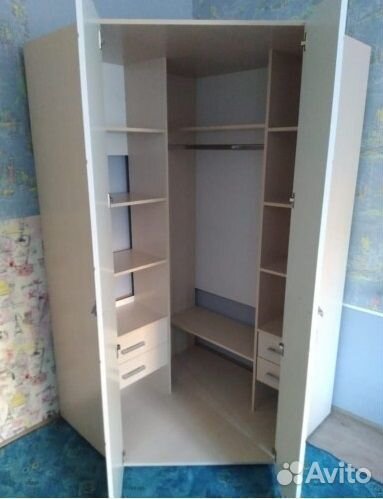 Шкаф угловой Белый глянец