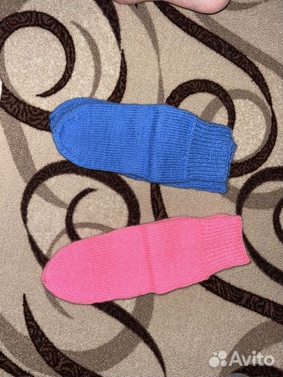 Носки ручной вязки шерстяные