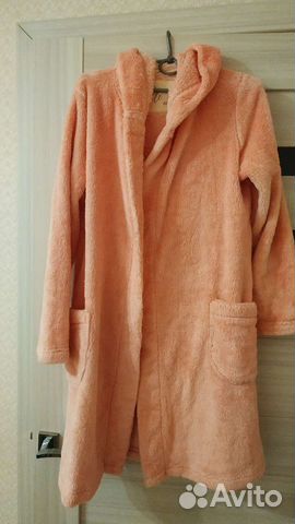 Халат махровый женский с капюшоном