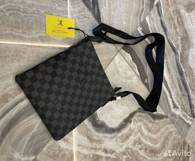 Сумка louis Vuitton мужская кожаная на плечо