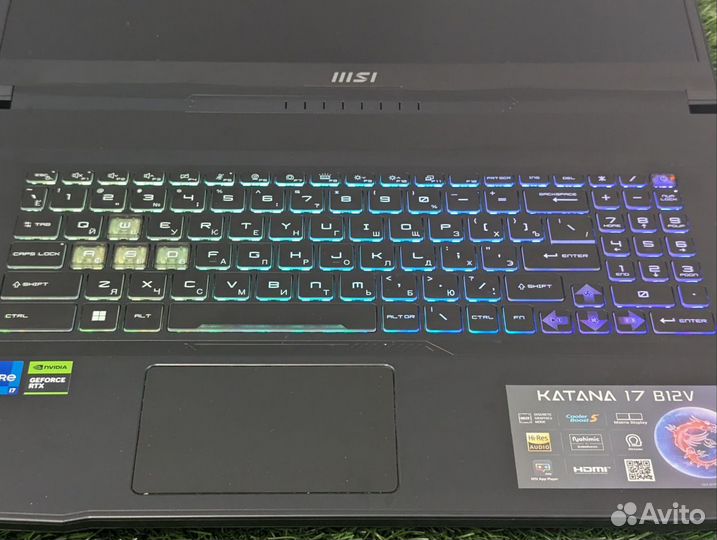 Ноутбук Msi Katana 17/i7 12650H/RTX 4070/DDR5/SSD