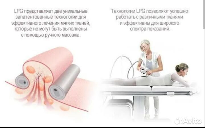 LPG аппаратный массаж, RF лифтинг, Кавитация