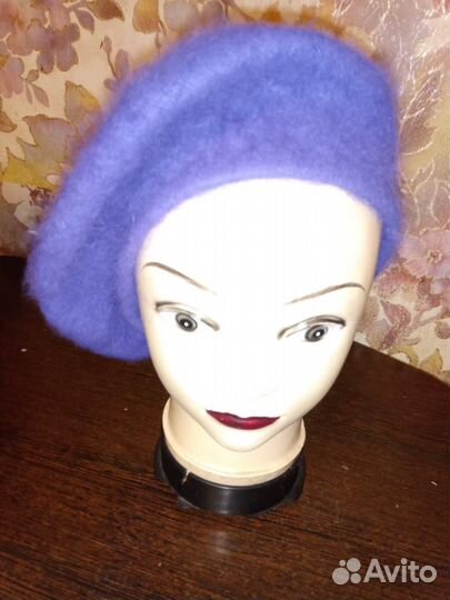 Женский берет ангора бу