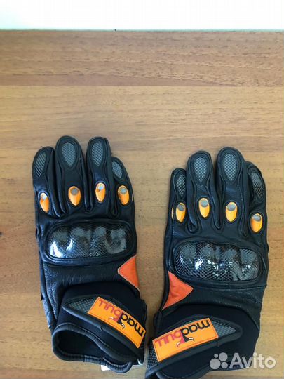 Мотоперчатки MadBull L оранжевые