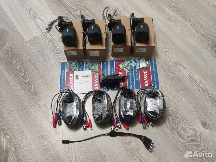 Комплект 4PCS 2.0MP 1080P уличная камера