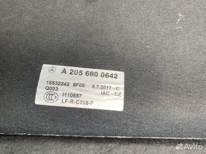 Пол багажника Mercedec C c205 купе