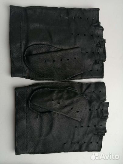 Хромовые Полуперчатки новые