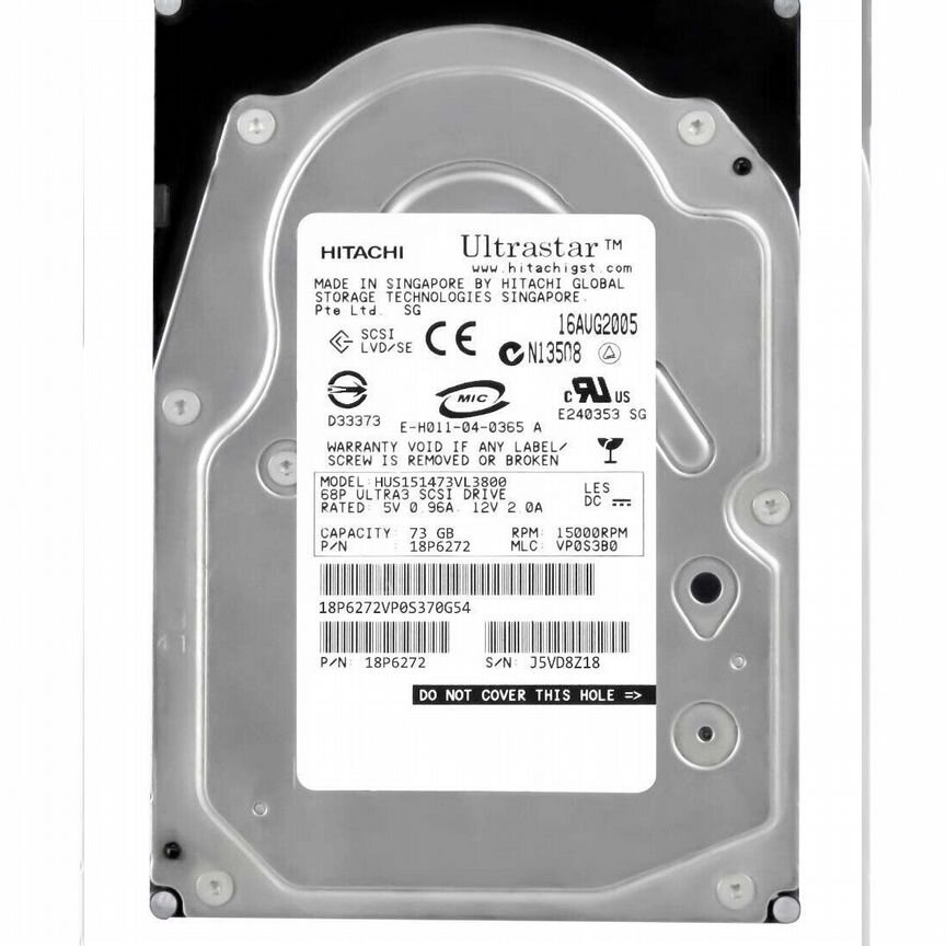 [HUS151473VL3800] Жесткий Диск Hitachi 73gb U320scsi Hus151473vl3800