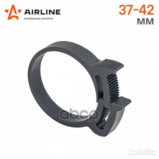 Хомут 37-42/9 мм силовой зубчатый замок пласт
