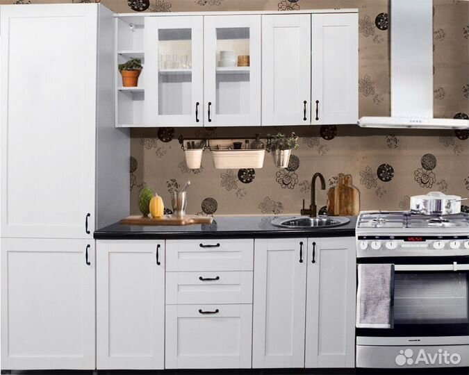 Кухня белая Кухонный гарнитур Сканди