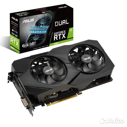 Видеокарта asus dual-RTX2060-O6G-EVO