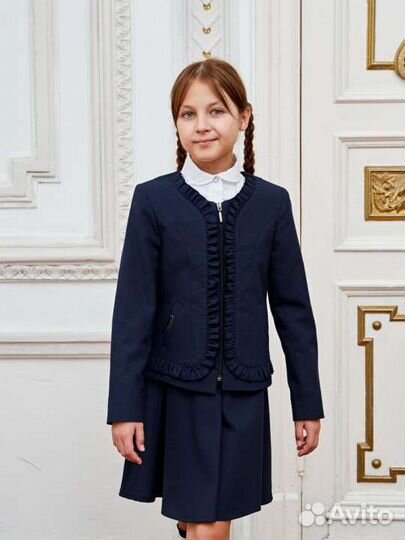 Школьный пиджак Софи синий на девочку (1-2 класс)