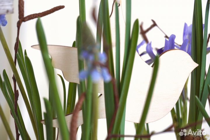 Весення композиция луковичных в ящике