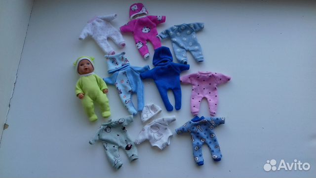 Одежда для кукол и пупсиков 12см