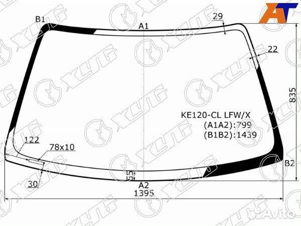 Стекло лобовое toyota corolla