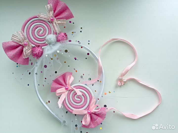 Ободок и браслет конфетка