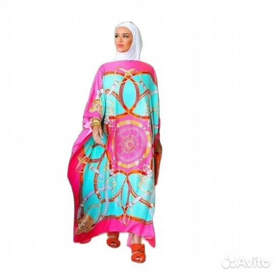 Шёлковое Богемное платье длинное