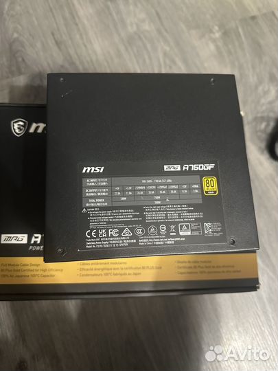 Блок питания msi mag a750gf 80 plus gold