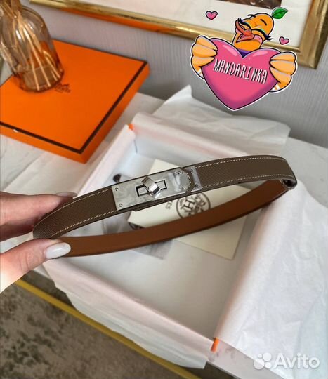Ремень кожаный Hermes kelly