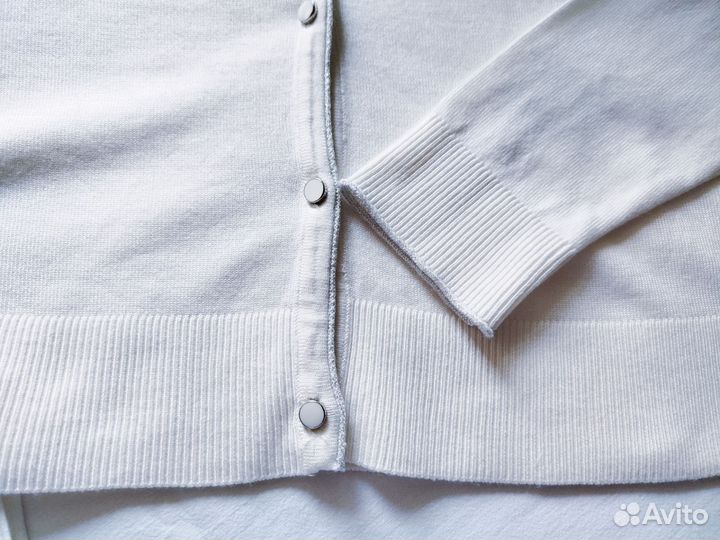 Кофта кардиган Lola Lisa 46 белая вискоза Франция