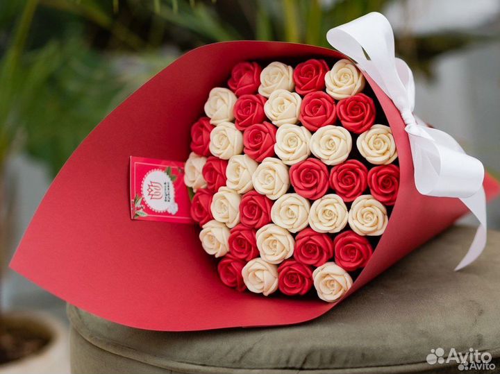 Шоколадный букет розы