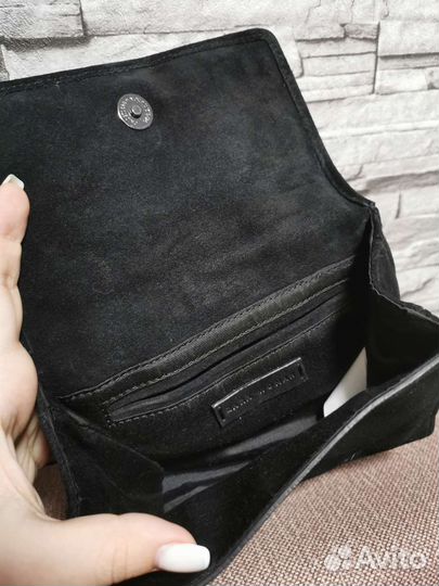 Сумка-клатч zara натуральная замша