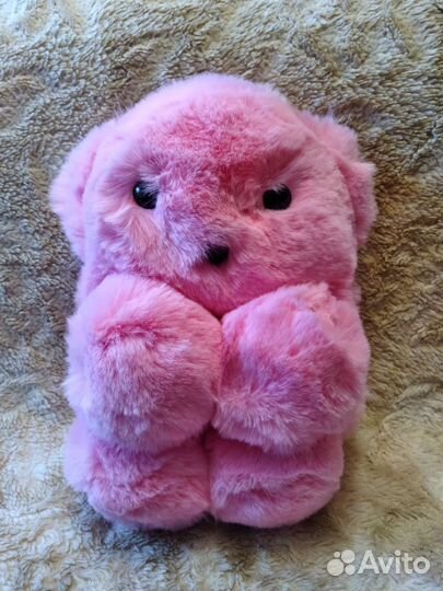 Сумка рюкзак игрушка меховая 3в1 мишка 30 см