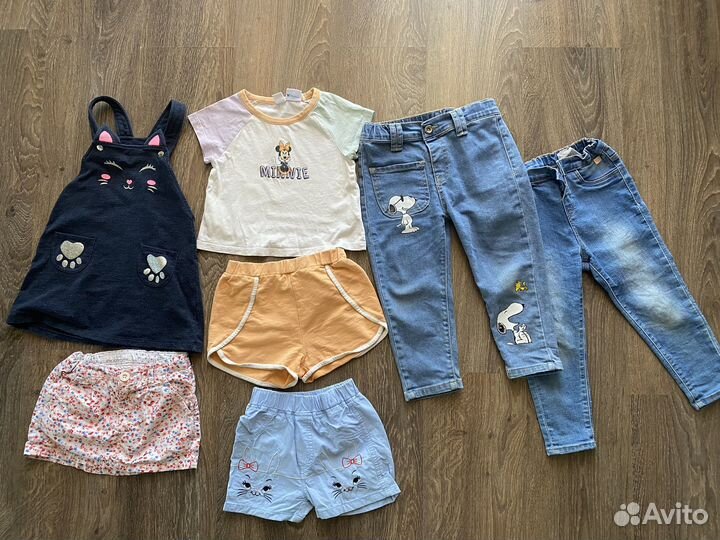 Пакет вещей на девочку 98-104-110 hm zara