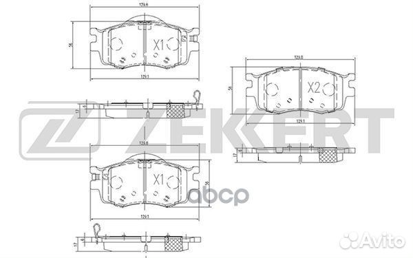 Колодки передние Hyundai/Zekkert/ BS1776 Zekkert