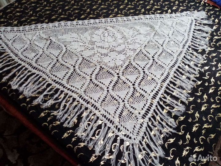 Платок шаль, ажурная