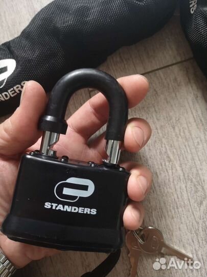 Цепь противоугонная мощная с замком 12 мм 150 см