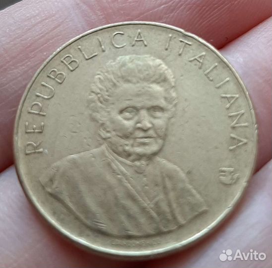 Монета Италия 200 лир