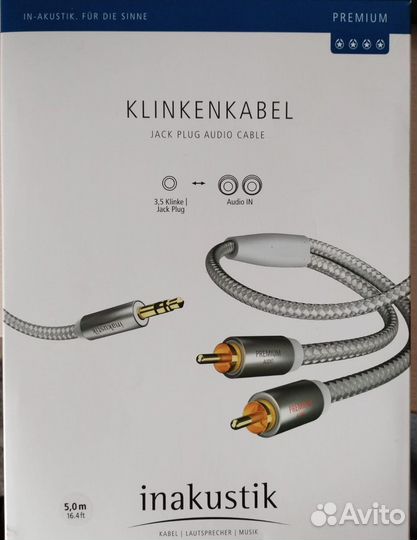 Кабель miniJack-2RCA Inakustik Premium MP3
