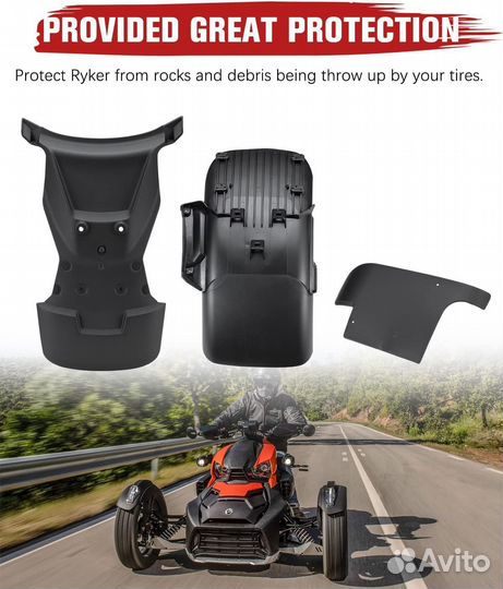 Брызговик (комплект) GorillaWorks для CanAm Ryker