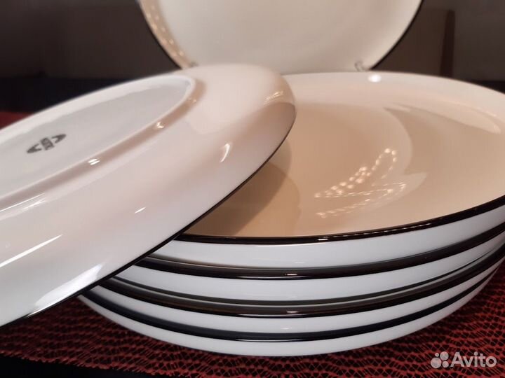 Блюда-тарелки для подачи Фронтьер, 25 см. Фарфор