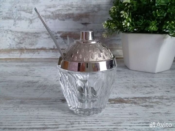 Горчичница с ложкой СССР