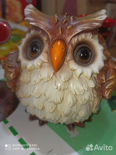 Набор статуэток, значков, сова — шкатулка