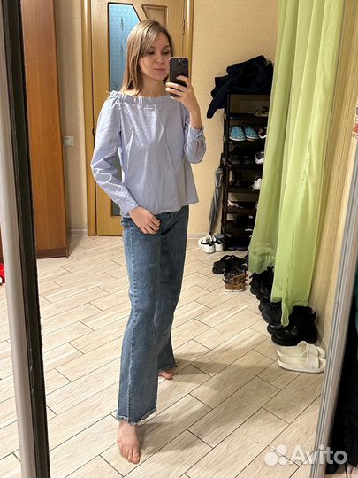 Джинсы женские широкие 42 и кофта