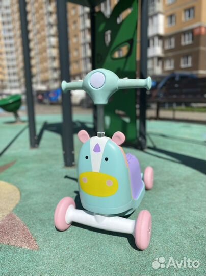 Самокат детский Skip-Hop с сиденьем Единорог Эрика