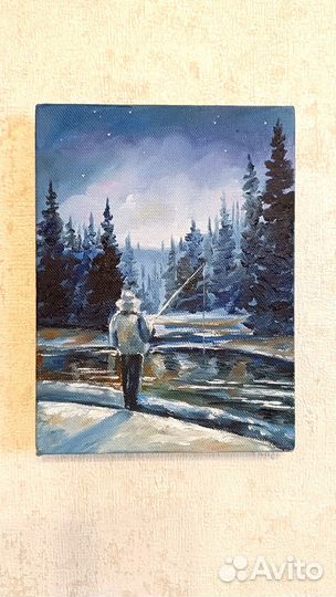 Картина маслом на холсте пейзаж для мужчин 