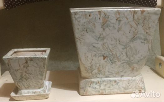 Горшок керамический для цветов, красивый, винтаж