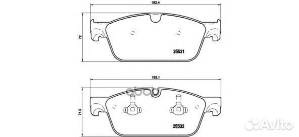 Колодки тормозные дисковые MB: GL-class 12, M